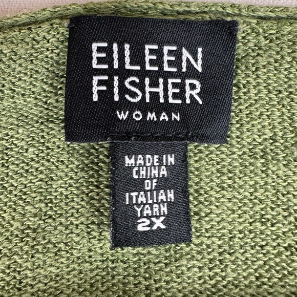 Eileen Fisher Linen/Cotton Button Cardigan Sweater Office Layer - Picture 4 of 8
